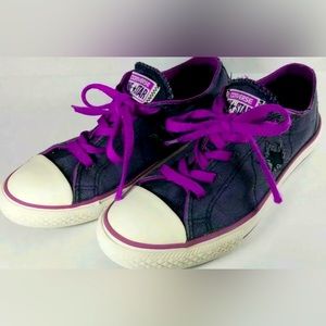 CONVERSE ONE STAR Shoes Purple/Black Lace Up Sneakers Size 6
